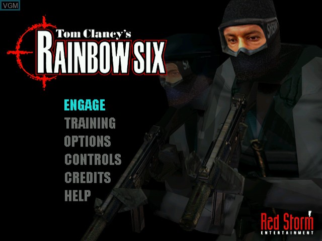 Image du menu du jeu Tom Clancy's Rainbow Six sur Sega Dreamcast