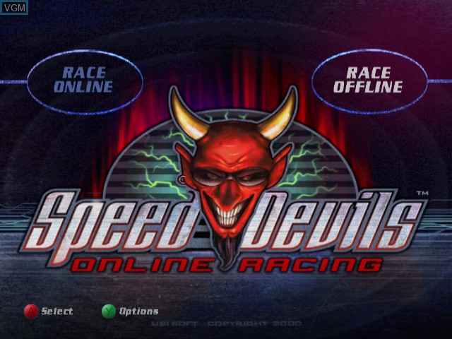 Image du menu du jeu Speed Devils Online Racing sur Sega Dreamcast