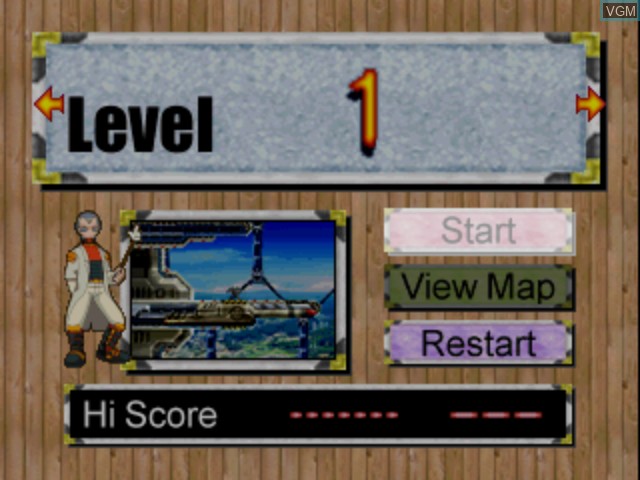 Image du menu du jeu Bangai-O sur Sega Dreamcast