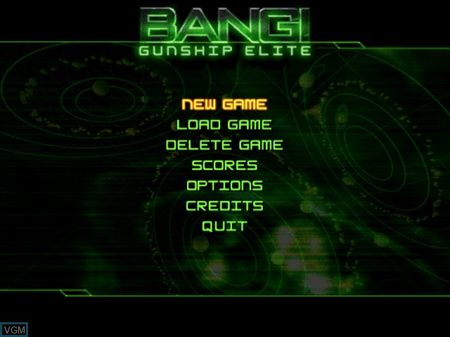 Image du menu du jeu BANG! Gunship Elite sur Sega Dreamcast