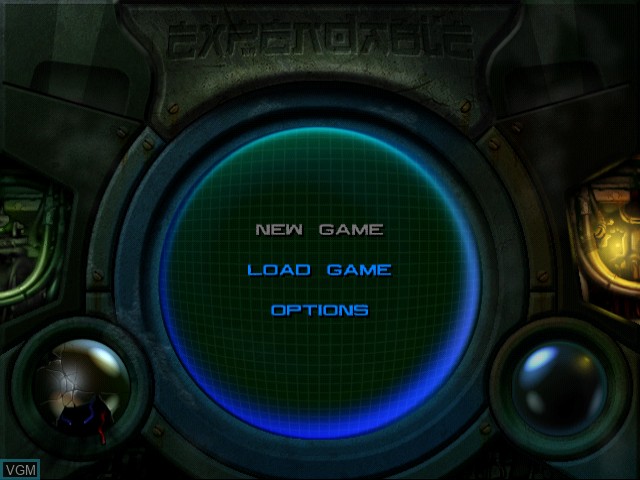 Image du menu du jeu Expendable sur Sega Dreamcast