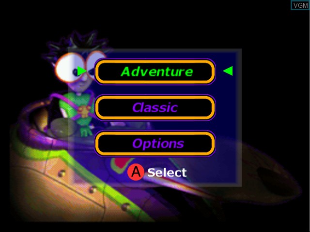 Image du menu du jeu Centipede sur Sega Dreamcast