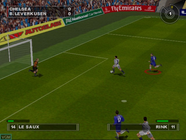 Image in-game du jeu European Super League sur Sega Dreamcast