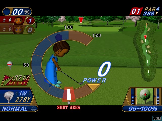 Image in-game du jeu Golf Shiyouyo 2 - Aratanaru Chousen sur Sega Dreamcast