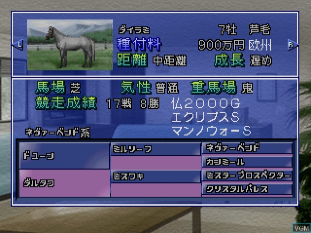 Image in-game du jeu Winning Post 4 Program 2000 sur Sega Dreamcast