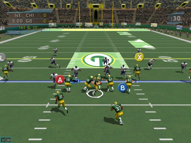Image in-game du jeu NFL 2K2 sur Sega Dreamcast