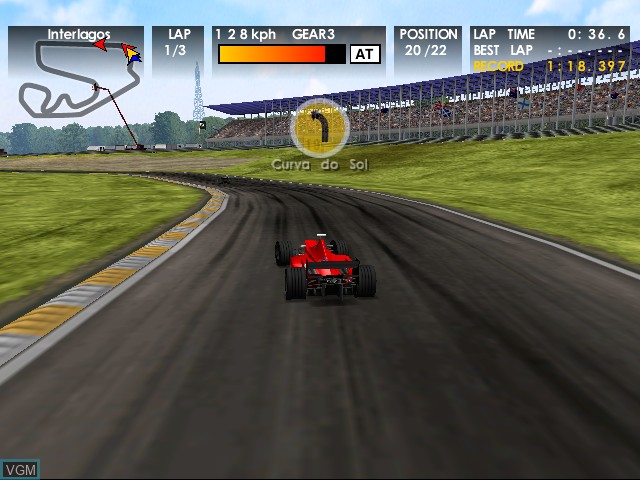 Image in-game du jeu F1 World Grand Prix sur Sega Dreamcast