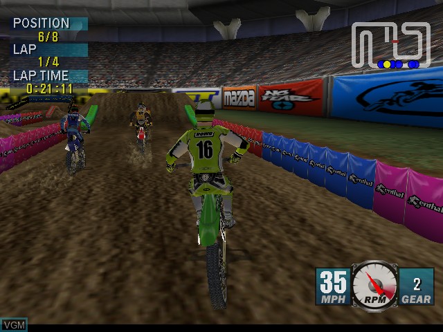 Image in-game du jeu Jeremy McGrath SuperCross 2000 sur Sega Dreamcast
