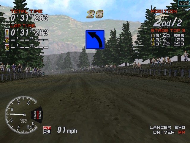 Image in-game du jeu Sega Rally Championship 2 sur Sega Dreamcast
