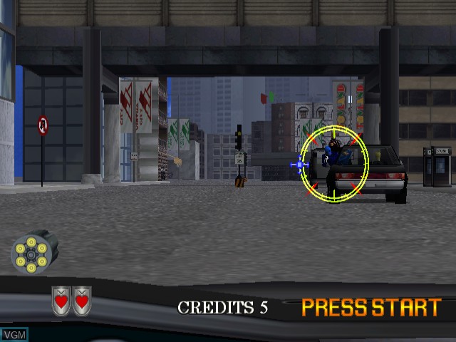 Image in-game du jeu Virtua Cop 2 sur Sega Dreamcast