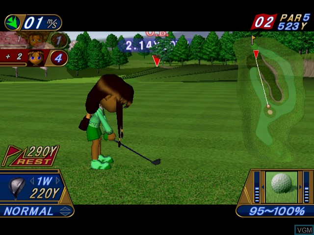 Image in-game du jeu Golf Shiyouyo 2 - Aratanaru Chousen sur Sega Dreamcast