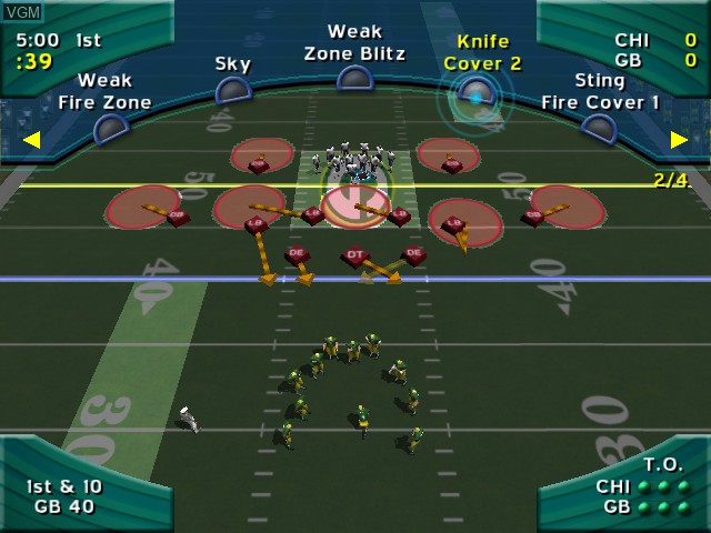 Image in-game du jeu NFL 2K2 sur Sega Dreamcast