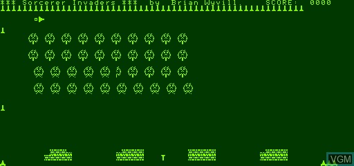 Image in-game du jeu Invaders sur Exidy Sorcerer