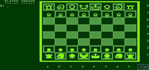 Image in-game du jeu Chess sur Exidy Sorcerer