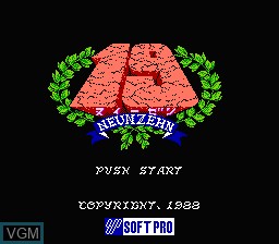 Image de l'ecran titre du jeu 19 - Neunzehn sur Nintendo Famicom Disk