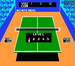Image du menu du jeu Smash Ping-Pong sur Nintendo Famicom Disk