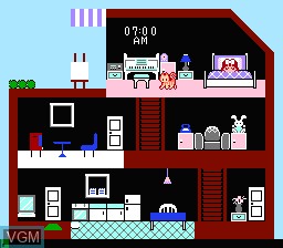 Image in-game du jeu Apple Town Story - Little Computer People sur Nintendo Famicom Disk