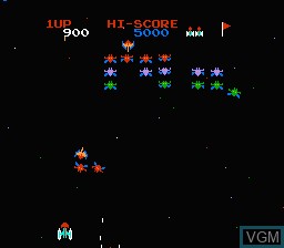 Image in-game du jeu Galaxian sur Nintendo Famicom Disk