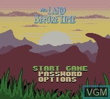 Image de l'ecran titre du jeu Land Before Time, The sur Nintendo Game Boy Color