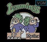 Image de l'ecran titre du jeu Lemmings & Oh No! More Lemmings sur Nintendo Game Boy Color