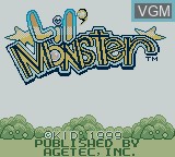 Image de l'ecran titre du jeu Lil' Monster sur Nintendo Game Boy Color