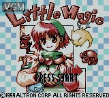 Image de l'ecran titre du jeu Little Magic sur Nintendo Game Boy Color