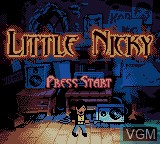Image de l'ecran titre du jeu Little Nicky sur Nintendo Game Boy Color