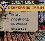 Image de l'ecran titre du jeu Lucky Luke - Desperado Train sur Nintendo Game Boy Color