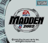 Image de l'ecran titre du jeu Madden NFL 2002 sur Nintendo Game Boy Color