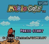 Image de l'ecran titre du jeu Mario Golf sur Nintendo Game Boy Color