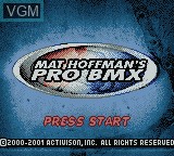 Image de l'ecran titre du jeu Mat Hoffman's Pro BMX sur Nintendo Game Boy Color