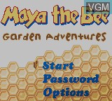 Image de l'ecran titre du jeu Maya the Bee - Garden Adventures sur Nintendo Game Boy Color
