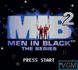 Image de l'ecran titre du jeu Men in Black 2 - The Series sur Nintendo Game Boy Color