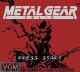 Image de l'ecran titre du jeu Metal Gear Solid sur Nintendo Game Boy Color