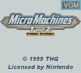 Image de l'ecran titre du jeu Micro Machines 1 and 2 - Twin Turbo sur Nintendo Game Boy Color