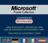 Image de l'ecran titre du jeu Microsoft - The 6in1 Puzzle Collection Entertainment Pack sur Nintendo Game Boy Color