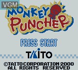 Image de l'ecran titre du jeu Monkey Puncher sur Nintendo Game Boy Color