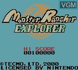 Image de l'ecran titre du jeu Monster Rancher Explorer sur Nintendo Game Boy Color