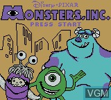 Image de l'ecran titre du jeu Monsters, Inc. sur Nintendo Game Boy Color