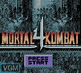 Image de l'ecran titre du jeu Mortal Kombat 4 sur Nintendo Game Boy Color