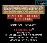Image de l'ecran titre du jeu Ms. Pac-Man - Special Color Edition sur Nintendo Game Boy Color