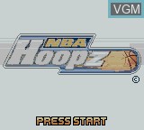Image de l'ecran titre du jeu NBA Hoopz sur Nintendo Game Boy Color