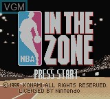 Image de l'ecran titre du jeu NBA In The Zone sur Nintendo Game Boy Color