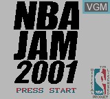 Image de l'ecran titre du jeu NBA Jam 2001 sur Nintendo Game Boy Color