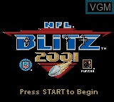 Image de l'ecran titre du jeu NFL Blitz 2001 sur Nintendo Game Boy Color