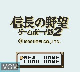 Image de l'ecran titre du jeu Nobunaga no Yabou Game Boy Han 2 sur Nintendo Game Boy Color