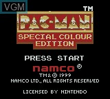 Image de l'ecran titre du jeu Pac-Man - Special Color Edition sur Nintendo Game Boy Color