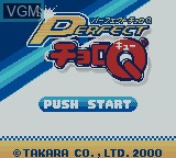Image de l'ecran titre du jeu Perfect Choro Q sur Nintendo Game Boy Color