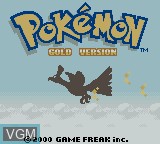 Image de l'ecran titre du jeu Pokemon Gold Version sur Nintendo Game Boy Color