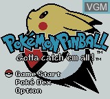 Image de l'ecran titre du jeu Pokemon Pinball sur Nintendo Game Boy Color